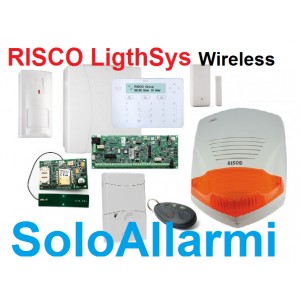 Kit allarme filo+wireless RISCO LightSys completo